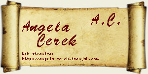 Angela Čerek vizit kartica